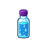 small vial tears blue clear shimmering sealed