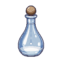teardrop shaped bottle silver potion elegant drip