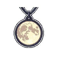 moon crescent amulet  brand new pristine