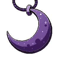 moon crescent amulet  epic purple tier