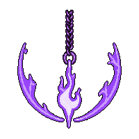 moon crescent amulet  lightning charged crackling