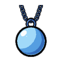 moon crescent amulet  rare blue tier