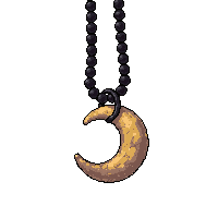 moon crescent amulet  shadow touched ethereal