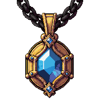 rune stone amulet  gold trimmed royal