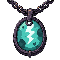 rune stone amulet  lightning charged crackling