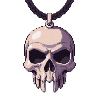skull pendant amulet  brand new pristine