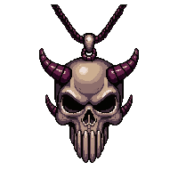 skull pendant amulet  demonic infernal