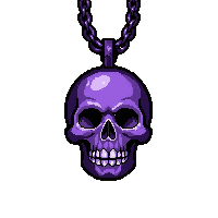 skull pendant amulet  epic purple tier