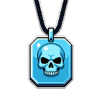 skull pendant amulet  rare blue tier