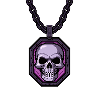 skull pendant amulet  shadow touched ethereal