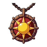 sun rayed amulet  ancient weathered