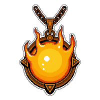 sun rayed amulet  fire enchanted molten