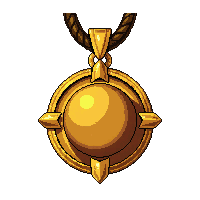 sun rayed amulet  gold trimmed royal