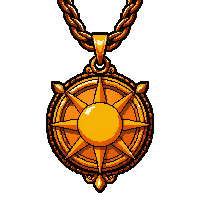 sun rayed amulet  legendary ornate