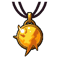 sun rayed amulet  lightning charged crackling
