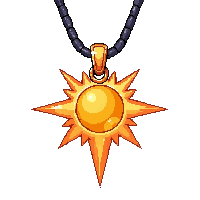 sun rayed amulet  shadow touched ethereal