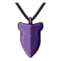 tooth fang amulet  epic purple tier