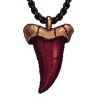 tooth fang amulet  rusted broken