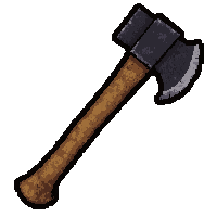 lumberjack splitting axe  cursed dark