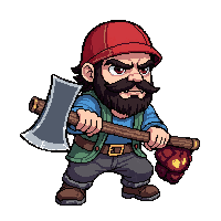lumberjack splitting axe  demonic infernal