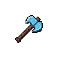 lumberjack splitting axe  frost enchanted icy