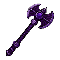 ornate ceremonial axe  epic purple tier