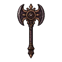 ornate ceremonial axe  poison coated venomous