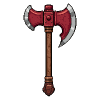 single bladed hand axe  demonic infernal