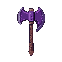 single bladed hand axe  epic purple tier