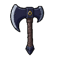 single bladed hand axe  poison coated venomous