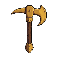 throwing tomahawk  gold trimmed royal