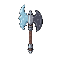 viking war axe  frost enchanted icy