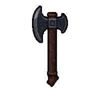 viking war axe  rusted broken