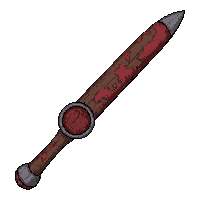 ironwood reinforced  blood stained battle worn