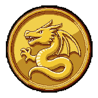 iron coin  stamped with dragon