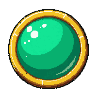 jade coin  encrusted with gem