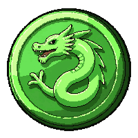jade coin  stamped with dragon