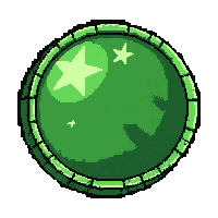 jade coin  stamped with star