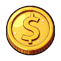 magical glowing coin  bent and damaged