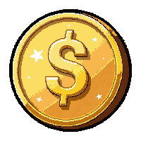 magical glowing coin  engraved ornate edge