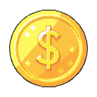 magical glowing coin  small denomination