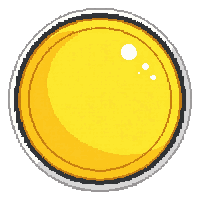 magical glowing coin  smooth blank face