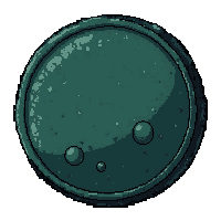 obsidian coin  weathered ancient