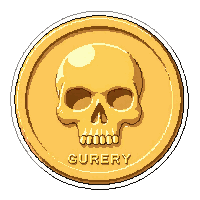 platinum coin  stamped with skull