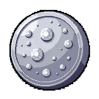 silver coin  encrusted with gem