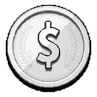 silver coin  stamped with crown