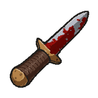 push knife knuckle  blood stained battle worn
