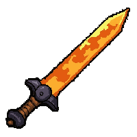 straight dirk dagger  fire enchanted molten