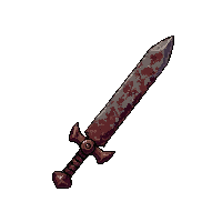 straight dirk dagger  rusted broken