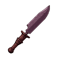 throwing knife  rusted broken
